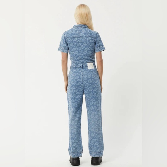 AFENDS Zuri New Denim Jumpsuit In Vintage Floral Pront - Picture 8 of 8